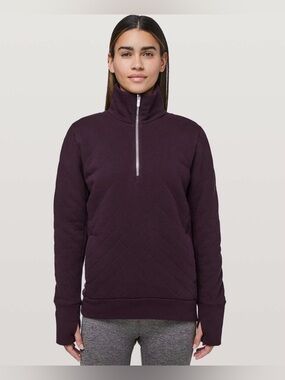 lululemon athletica Quilted Half-Zip Pullover - Plum